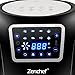 SUPER DEAL Zenchef 8in1 5.8QT Electric Air Fryer 1800W Family Size Oil Free w/Time & Temperature Control Dishwasher Safe Parts