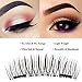 Long Dual Magnetic False Eyelashes, 0.2mm Ultra Thin 3D Reusable Fake Lashes, Full Size Natural Look 2 Pair 8 Pieces