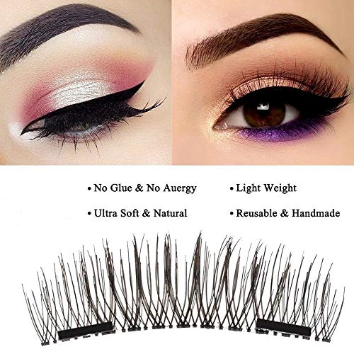 Long Dual False Eyelashes, 0.2mm Ultra Thin 3D Reusable Fake