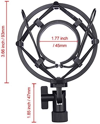 Microphone shock mount and pop filter product.