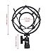 Microphone Shock Mount with Pop Filter, Mic Anti-Vibration Suspension Shock Mount Holder Clip for Diameter 46mm-53mm Microphone (Grey)