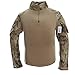 TACVASEN Mens Tactical Military Combat Camo Paintball Airsoft Zipper Shirt Sand Python