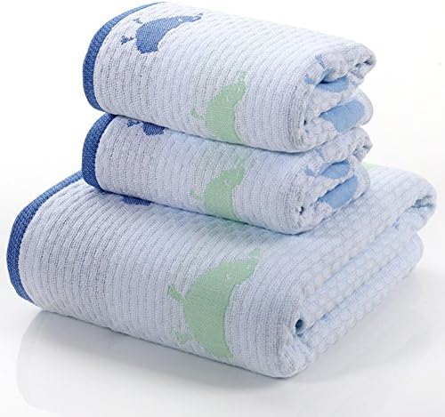 Pure cotton1[bath towel] 2 towel-Kit/Cotton3 set/Soft absorbent gauze thin bath towel adult men and women-B