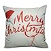 HOSL SD40 Christmas Pillow Covers 18 x 18 Merry Christmas Decorations Christmas Series Blend Linen Throw Pillow Case Decorative Cushion Cover Pillowcase Square 18