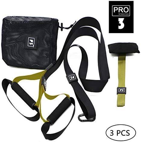 ITRAZ Military Resistance Trainer Kit Exercise Resistance Bands Complete BodyWeight Fitness Straps,Wear Resistant and Lightest-Perfect for Home and Travel (Pro 3 Series)