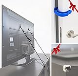 TV Child Proofing and Furniture Anti-Tip Straps, with 1 bolts Free Door Fingers Guard and 4 screws Free Corner Protectors , Heavy Duty Metal Parts – Furniture and TV Mounting Hardware Included