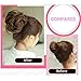 Haironline Scrunchie Scrunchy Bun Up Do Hair piece Hair Ribbon Ponytail Extensions Wavy Curly DARK BROWN MIX LIGHT AUBURN