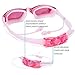 TENKEY Swim Goggles Swim Cap, Swimming Goggles No Leaking Anti Fog UV Protection Triathlon Swim Goggles with Protection Case Nose Clip Ear Plugs for Adult Men Women Girls Youth Kids Child