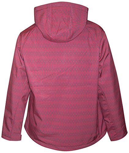 Pulse Womens Extended Plus Size Soft Shell Hooded Jacket (1X (16/18), Melon Diamond)