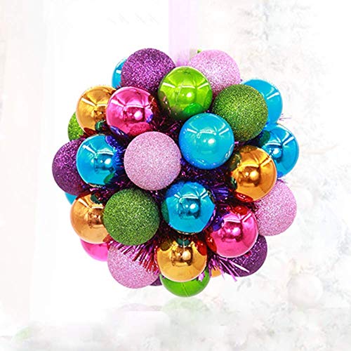 Kerstballen Ornamenten Combinatie 17.5cm kerstboom Hangers Geschenken Xmas Opknoping Decoraties Hortensia (Kleur: Gekleurd) - Afbeelding 5