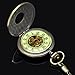 Luminous Dial For Dark Area Mens Bronze Mechanical Hand Winding Pocket Watch