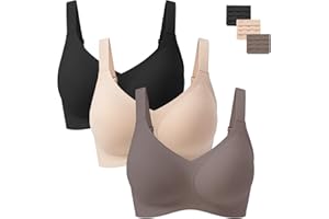 Vinfact Wireless Jelly Bra for Women Full Coverage No Underwire Comfort Fit Soft Support Everyday T-Shirt Bra
