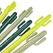 Cute Cactus Black Gel Ink Ballpoint Writing Pens, 12 pcs
