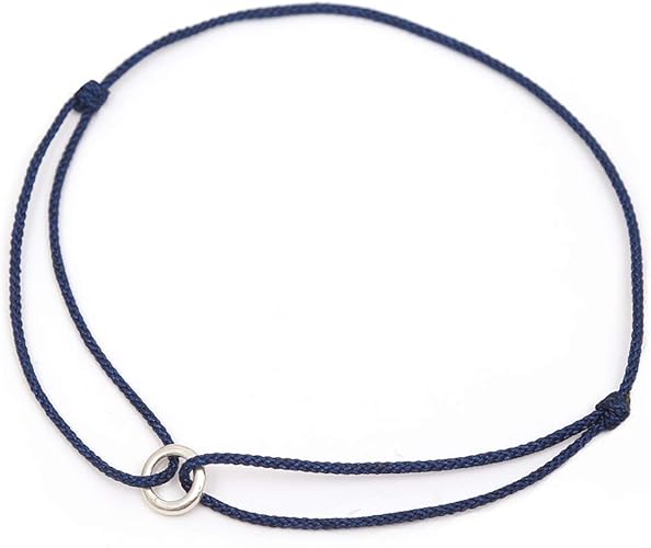 Amazon Jellydong つけっぱなしアンクレット シルバー925 超定番 コード アンクレット インディゴ アンクレット 通販