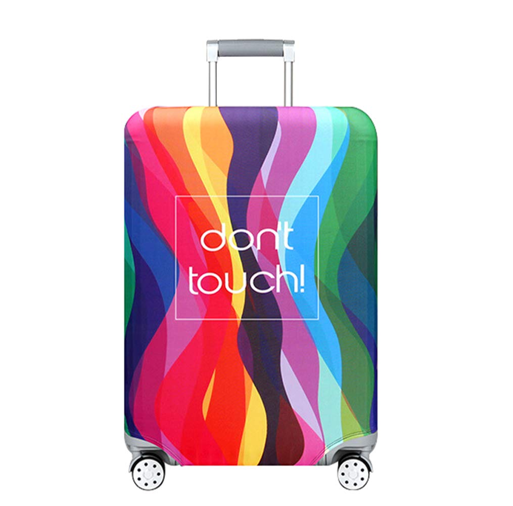 OuLi Store® Travel Luggage Cover Fit for 18-32 Inch Luggage Travel Luggage Protective Covers Suitcase Cover Elastic Dustproof Travel Accessories (M-(22-24 inch Luggage), Color Stripe)