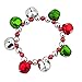 LUX ACCESSORIES SilverTone Christmas X-Mas Holiday Jingle Bells Bracelet Set (2pc)