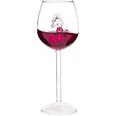 evomosa Hippocampus Wine Glasses Red Wine Glass with Hippocampus Inside 300ml