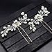 Crystal and Pearl Hair Pins for Women Pack of 2, Large Bobby Pins for Engagement, and Other Celebrations - Bobbie Pins for Hair for Kids and Adults – Best Bridal Hair Pins for Women Hair Accessories