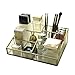 Hersoo Antique Spacious Mirror Glass Drawers/Brass Metal Cosmetic Makeup Storage/Jewelry Cube Organizer.Individually Use Non-Acrylic Display Dresser Vanity Tray