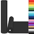 Graduation Black Wrapping Paper for Men Boys, 15"×900" (80 1/4FT) Father’s Day Gift Wrap for Dad Him, Art Craft Construction Bulletin Board Paper Roll for Valentines Halloween Bouquet Flower Packing