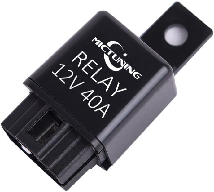 MICTUNING LED Light Bar Work Light Wiring Harness Relay 40 Amp: Automotive