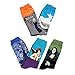 Deer Mum Men's Fashionable Colorful Soft Cotton Socks (5 Pack) (set5)One size