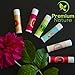 Lip Balm Variety Gift Set - 6 Assorted Flavors Mint Papaya Vanilla Strawberry Watermelon Coconut, Natural Best Lip Plumper Moisturizer Chapstick for Dry Chapped Lips with Vitamin E Coconut Oil Beeswax
