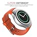 Gear S2 Watch Band, MoKo Soft Silicone Replacement Sport Band for Samsung Gear S2 (SM-R720 / SM-R730 ONLY) Smart Watch, NOT FIT S2 Classic Watch (SM-R732 & SM-R735), NOT FIT Gear Fit2 Watch, ORANGE