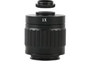 Microscope 1X 0.35X 0.5X C Mount Adapter Lens Simul Adjustable Camera to Trinocular Stereo Microscope(1X)