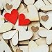besttoyhome 400 Pcs Rustic Wooden Love Heart Ornaments Mini Hearts Table Scatter Heart Shaped Wood Slices Cutouts Wood Heart Confetti for Valentine's Day Crafts Wedding Decorations