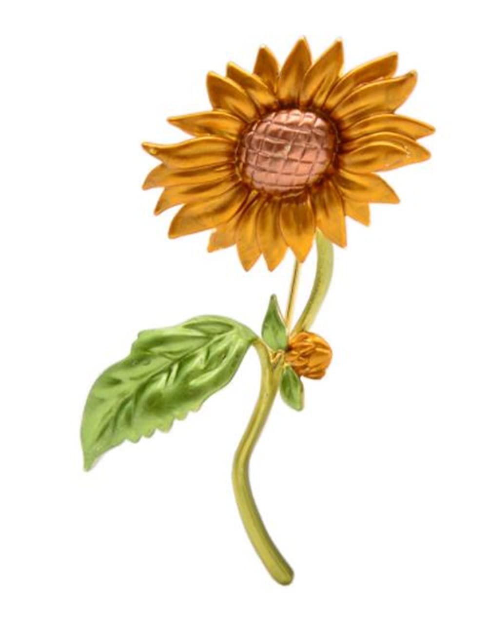 Fashion Yellow Sunflower Enamel Brooch Party Clothing Accessories Pin Brooch for Girls Women Gift for Jackets / Lapel / Backpack