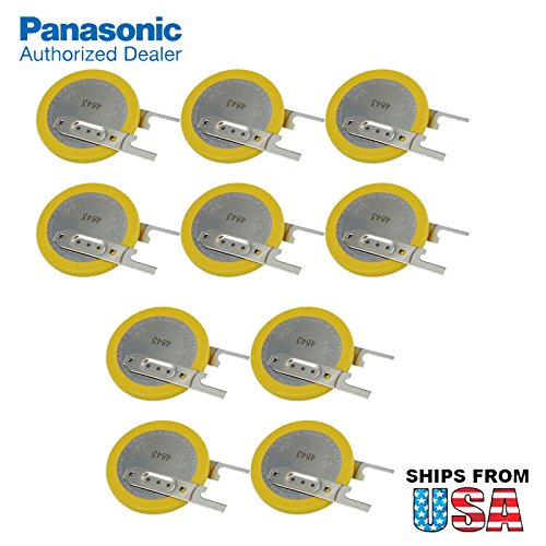 10x Panasonic CR2032/VC1N 3V Lithium Coin Battery Horz 2 Pins For PC