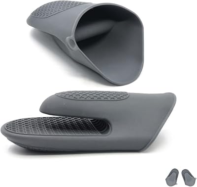 PAIDASHU Oven Glove Silicone Pot Holder Grey 2-Pack Heat Resistant