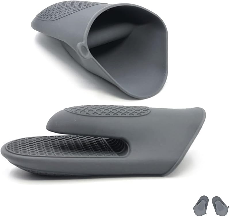 PAIDASHU Oven Glove Silicone Pot Holder Grey 2-Pack Heat Resistant