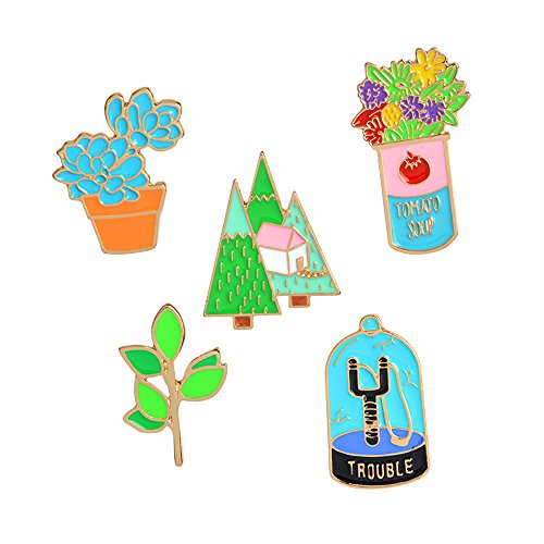Fashion Cartoon Enamel Brooch Pins Set - Cute Decorative Pins For Clothing, Bags, Unisex & Kids - View #12