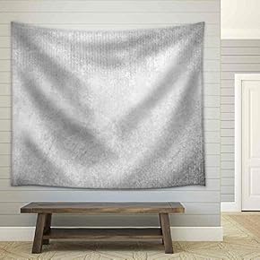 White Concrete Wall Texture Grunge Background - Fabric Wall Tapestry Home Decor - 51x60 inches
