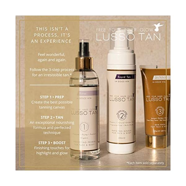 Lusso-Rapid-Self-Tan-Mousse-for-Face-and-Body--Organic-Vegan-and-Cruelty-Free-False-Tanning-Body-Mousse-Instant-drying-Streak-free-Flawless-Finish-Fake-Tan Lusso Rapid Self Tan Mousse for Face and Body – Organic, Vegan and Cruelty-Free, False Tanning Body Mousse. Instant…