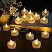 Tea Light Flameless LED Tea Lights Candles Flickering Warm Yellow 200+ Hours Battery-Powered Tealight Candle. Ideal for Party, Wedding, Birthday, Gifts and Home Decoration (125 Pack Warm Yellow)