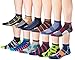 James Fiallo Men's 12 Pairs Low Cut Athletic Sport Peformance Socks