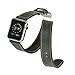 Kartice 44mm 42mm Genuine Leather Band,Luxury Genuine Crazy Horse Leather Watch Band Strap Bracelet Replacement Wrist Band for Apple Watch Series 4 44mm,Series 3,2,1 42mm Sport and Edition.(Green)