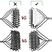 IREGRO Grill Brush and Scraper, 3 in 1 Bristle Free BBQ Cleaning Brush, Stainless Steel Safe Barbecue Grill Cleaner Grill Accessories Suitable for Porcelain, Ceramic, Steel, Iron All Grills