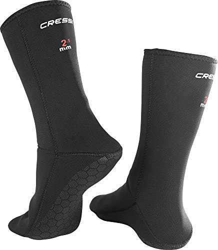 calcetines antideslizantes cressi 2.5 mm, negro, l