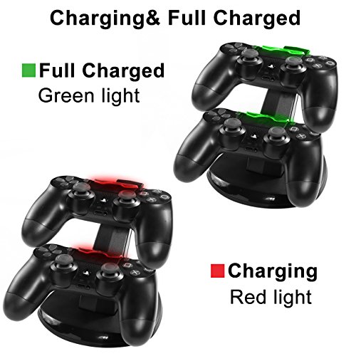 image for CPPSLEE PS4 Controller Charger Dock With IC ,USB Dual Charger Station 