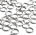 BronaGrand 200 Pieces Small Key Chain Rings Split Ring Key Chains for Keys Organization,10mm Diameter (Silver)