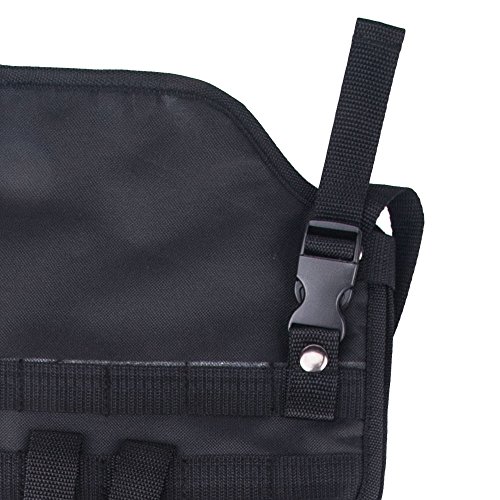 aokur Tactical Pistol Scabbard Holster Molle Rifle Sling Case Bag for Tactical Shotgun Outdoor Hunting (Black)