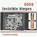 SOSS - 101CUS15 101 Zinc Invisible Hinge with Holes for Wood or Metal Applications, Mortise Mounting, Satin Nickel Exterior Finish (Pack of 2)
