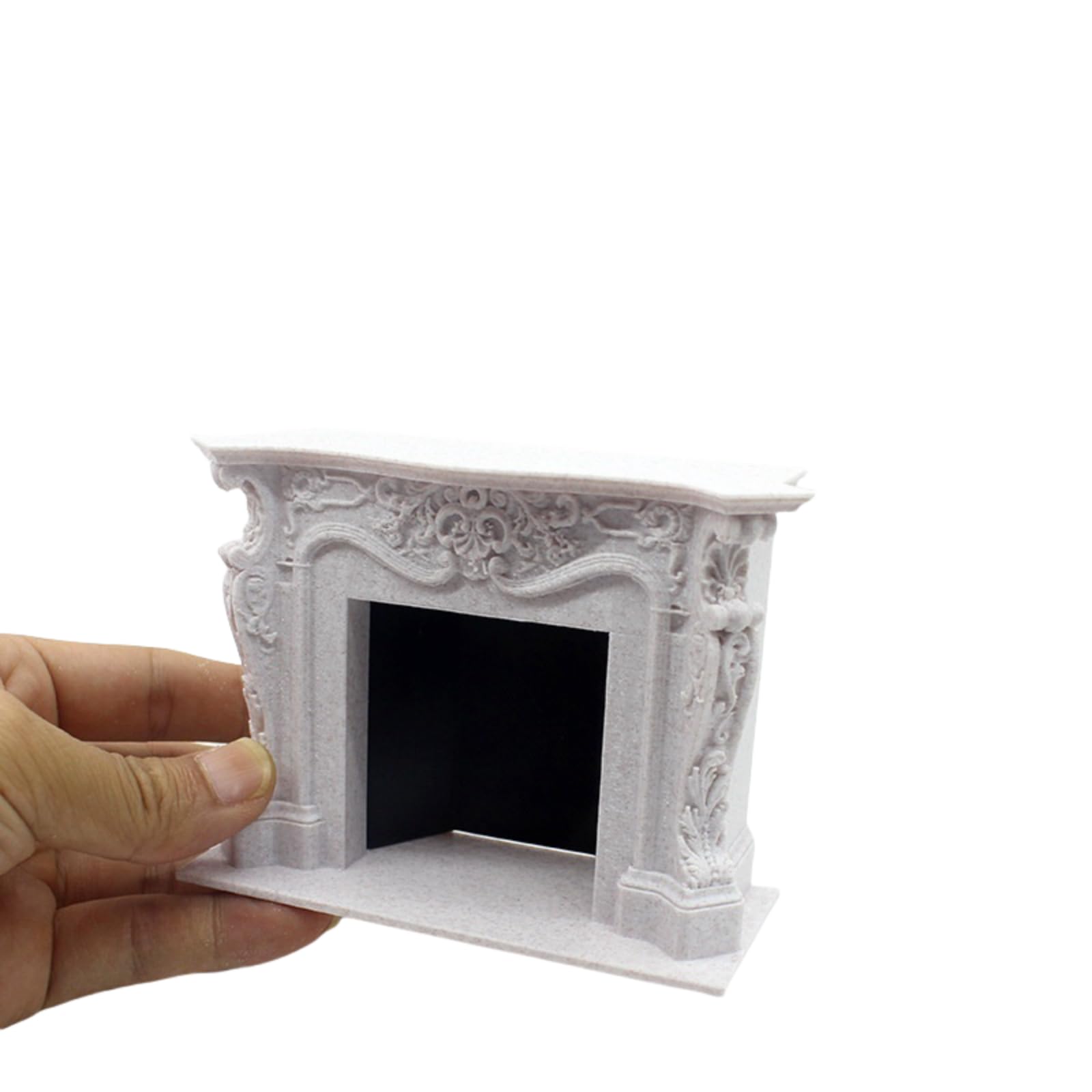 Photo 1 of 1: 12 Miniature Dollhouse Fireplace, Victorian Style, White Decorative Mantel Decoration Ornament