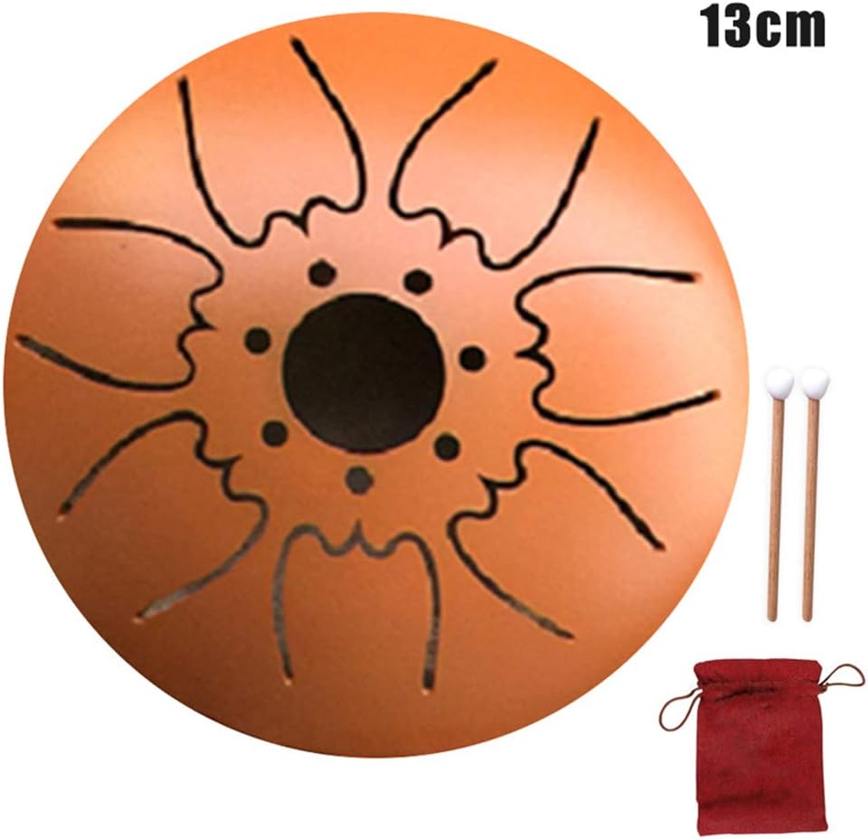 VeliHome Steel Tongue Drum, Mini Mini Tongue Drum C Key, Potable Hand Pan Drum, Percussion Instrument for Personal Meditation, Yoga, Zen