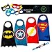 4 Superhero Capes For Kids - Super Hero Toys & Costumes Birthday Party Supplies