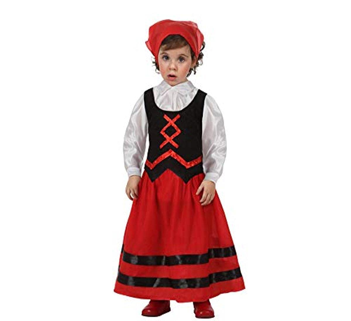 Atosa-32141 Atosa-32141 Baby Girl Shepherd Costume Christmas Size Red 6-12 Months (32141)